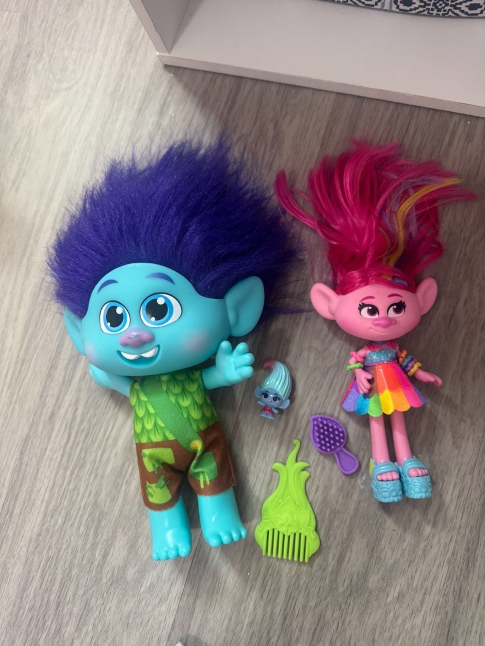 DreamWorks Colorful Troll Dolls Set - Blue & Pink Characters